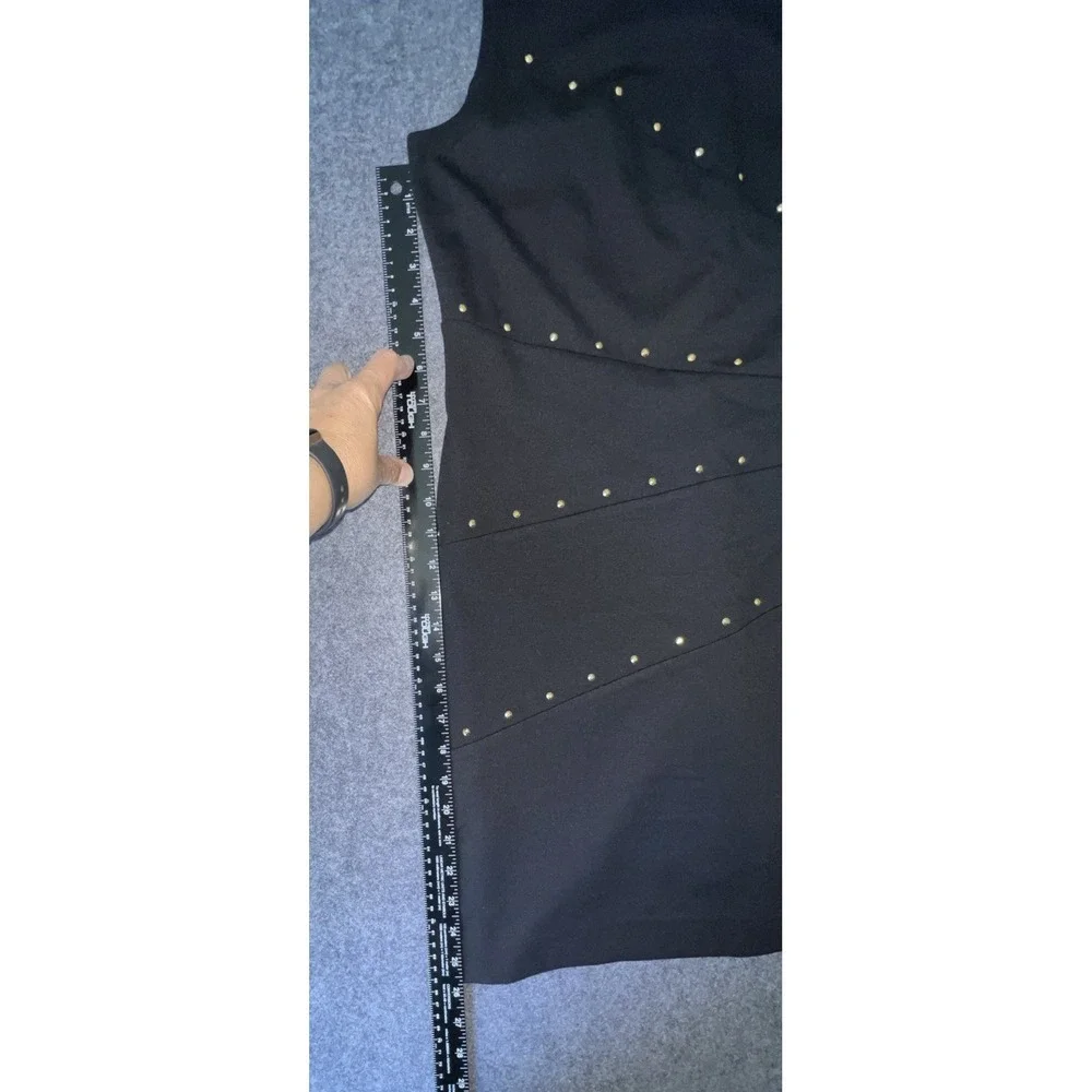 Women's Michael Kors Black Sheath Dress With Gold Grommets. Size 8‎